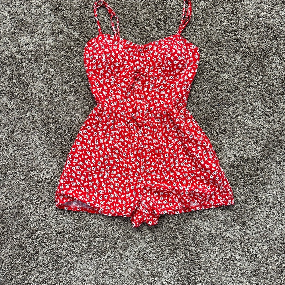 Lily Rose Red and White Textured Top